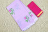 Picture of Lavender and Pink Embroided Kota Doria Silk Cotton Saree