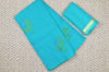 Picture of Sea Green Embroided Kota Doria Silk Cotton Saree