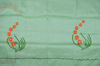 Picture of Mint and Orange Embroided Kota Doria Silk Cotton Saree