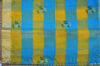 Picture of Sky Blue and Yellow Checks Embroided Kota Doria Silk Cotton Saree with Zari Border