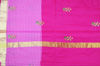 Picture of Magenta Embroided Kota Doria Silk Cotton Saree with Zari Border