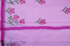 Picture of Baby Pink and Pink Embroided Kota Doria Silk Cotton Saree with Satin Border