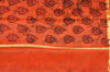 Picture of Orange Shibori with Leaf Motifs Kota Doria Silk Cotton Saree