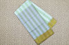 Picture of White and Mint Stripes Tissue Kota Silk Cotton Saree