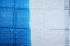 Picture of White and Prussian Blue Pure Linen Cotton Saree with Silver Border