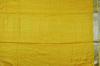 Picture of Mustard Yellow Floral Embroidery Linen Cotton Saree with Silver Border