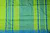 Picture of Parrot Green and Peacock Blue Bhagalpuri Silk Saree with Temple Border