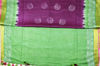 Picture of Purple and Bottle Green Batik Print Bhagalpuri Silk Saree