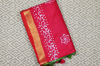 Picture of Pink and Mehandi Green Batik Print Bhagalpuri Silk Saree