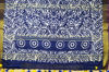 Picture of Yellow and Navy Blue Batik Print Bhagalpuri Silk Saree