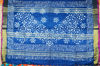 Picture of Orange and Prussian Blue Batik Print Bhagalpuri Silk Saree