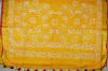 Picture of Red and Mustard Yellow Batik Print Bhagalpuri Silk Saree