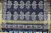 Picture of Blue and Black Checks Batik Print Bhagalpuri Silk Saree