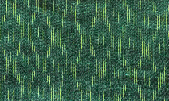 Picture of Dark Green and Yellow Ikkat Cotton Fabric