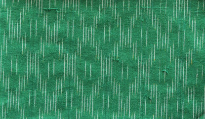Picture of Green and White Ikkat Cotton Fabric