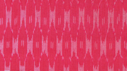 Picture of Pink and White Ikkat Cotton Fabric