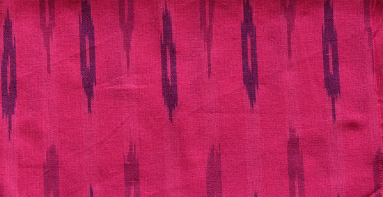 Picture of "Pink, Brown and Black Ikkat Cotton Fabric"