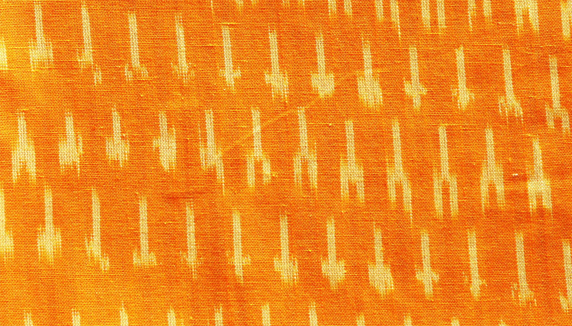 Tvis and Bliss. Yellow and Ivory White Ikkat Cotton Fabric