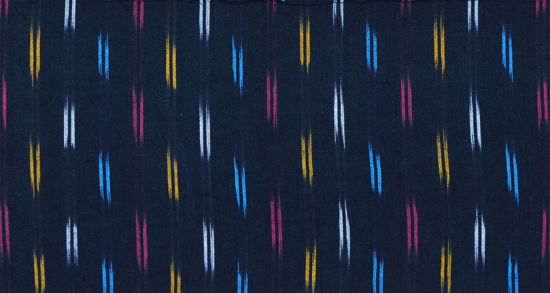 Picture of Black and Multi Colour Ikkat Cotton Fabric
