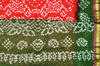 Picture of Orange and Mehandi Green Tie and Dye Bandhani Cotton Saree Gadwal Border
