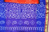 Picture of Orange and Violet Tie and Dye Bandhani Cotton Saree Gadwal Border