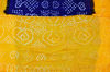 Picture of Violet and Yellow Tie and Dye Bandhani Cotton Saree with out Border