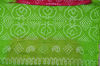 Picture of Peach and Parrot Green Tie and Dye Bandhani Cotton Saree with out Border