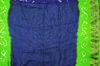 Picture of Royal Blue and Parrot Green Tie and Dye Bandhani Art Silk Saree with Zari Border
