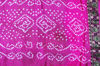 Picture of Pink and Parrot Green Tie and Dye Bandhani Art Silk Saree with Zari Border