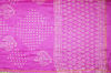 Picture of Pink 3 Piece Handblock Print Chanderi Silk Dress Material With Zari Border