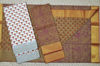 Picture of Beige and Brown Handblock Print Maheshwari Silk Dress Material With Thread Border