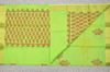 Picture of Yellow and Parrot Green Handblock Print Maheshwari Silk Dress Material