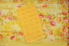 Picture of Lemon Yellow 2 Piece Ikkat Cotton Top with Floral Printed Linen Dupatta Dress Material