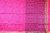 Picture of Pink and Black 3 Piece Bhagalpuri Silk Floral Print Dress Material