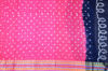 Picture of Navy Blue and Pink 3 Piece Tie and Dye Zari Bandhani Cotton Dress Material