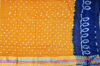 Picture of Prussian Blue and Mustard Yellow 3 Piece Tie and Dye Zari Bandhani Cotton Dress Material