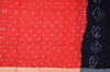Picture of Black and Red 3 Piece Tie and Dye Bandhani Cotton Dress Material