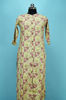 Picture of Beige and Oinion Pink Rayon Printed Kurti