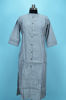 Picture of Grey and White Stripes Rayon Kurti
