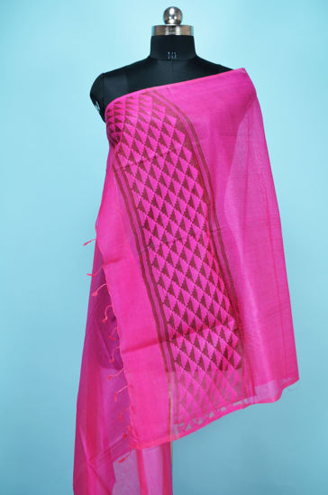 Picture of Pink Matka Silk Dupatta