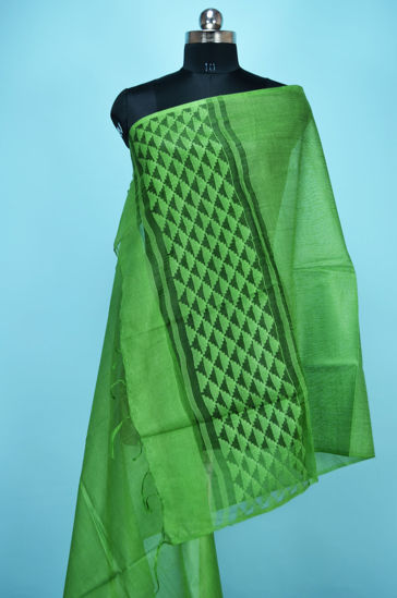 Picture of Green Matka Silk Dupatta