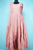 Picture of Full Length Onion Pink Silk Heavy Embroidery Work Gown Set