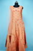 Picture of Full Length Peach Silk Heavy Embroidery Work Gown Set