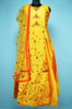 Picture of Full Length Mustard Yellow Silk Heavy Embroidery Work Gown Set with Designer Dupatta