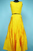 Picture of Yellow with Embroidery Work 3 Piece Silk Crop Top Set