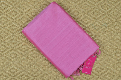 Picture of Pink Plain Mangalagiri Silk Saree