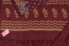 Picture of Maroon Plain Printed Mangalagiri Silk Saree