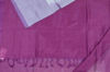 Picture of White and Purple Ikkat Weave Plain Mangalgiri Silk Saree