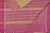 Picture of Cream and Baby Pink Plain Mangalagiri Silk Saree with Temple Border