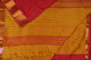 Picture of Pink and Yellow Mangalagiri Silk Saree with Gold Border
